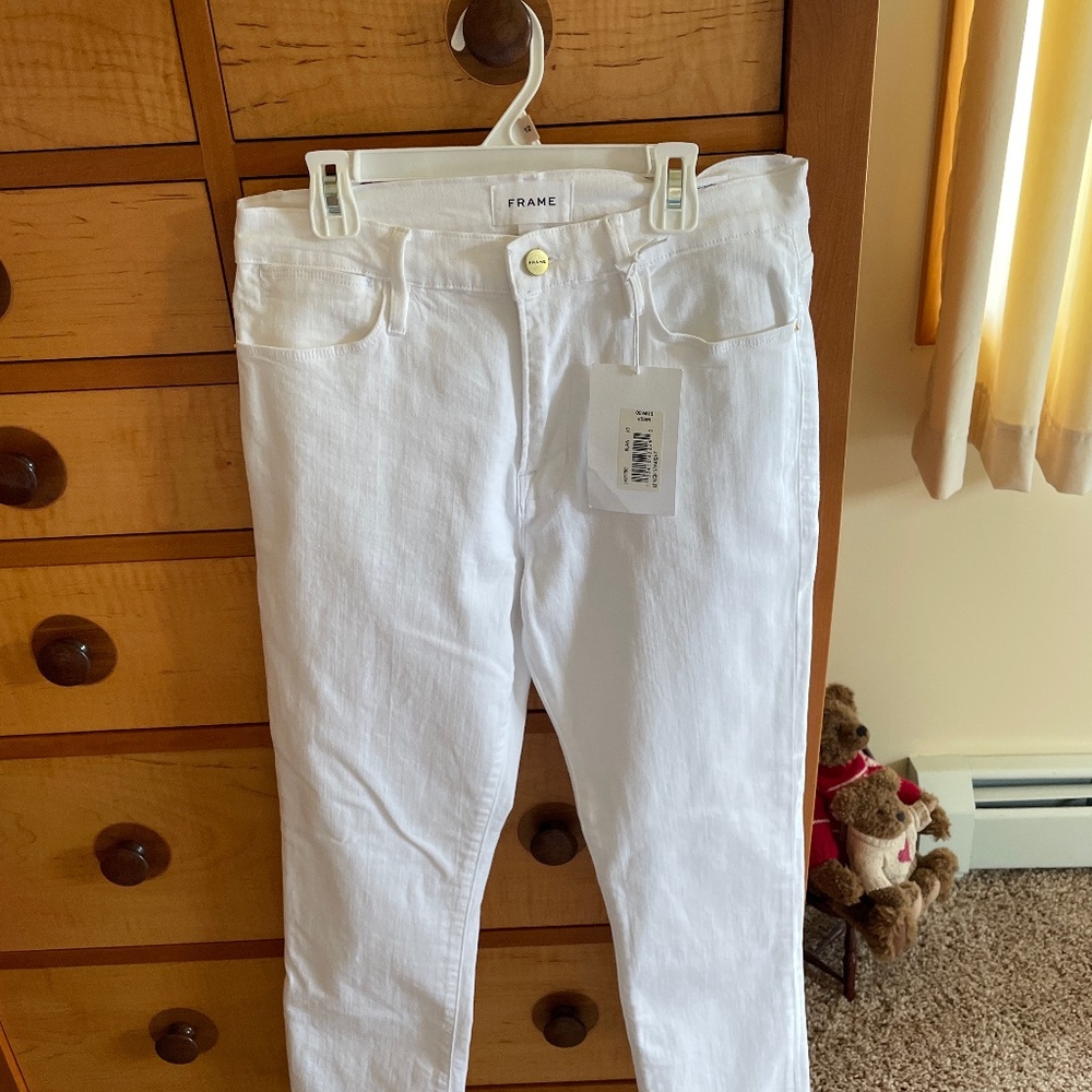 Frame white jeans
